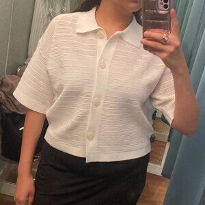 Button up knit shirt